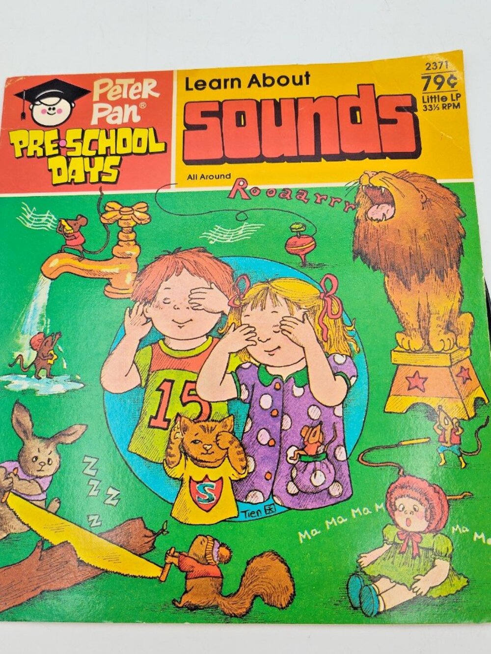 Peter Pan Learn About Sounds 7" 33 RPM Children’s Record Book Set VTG